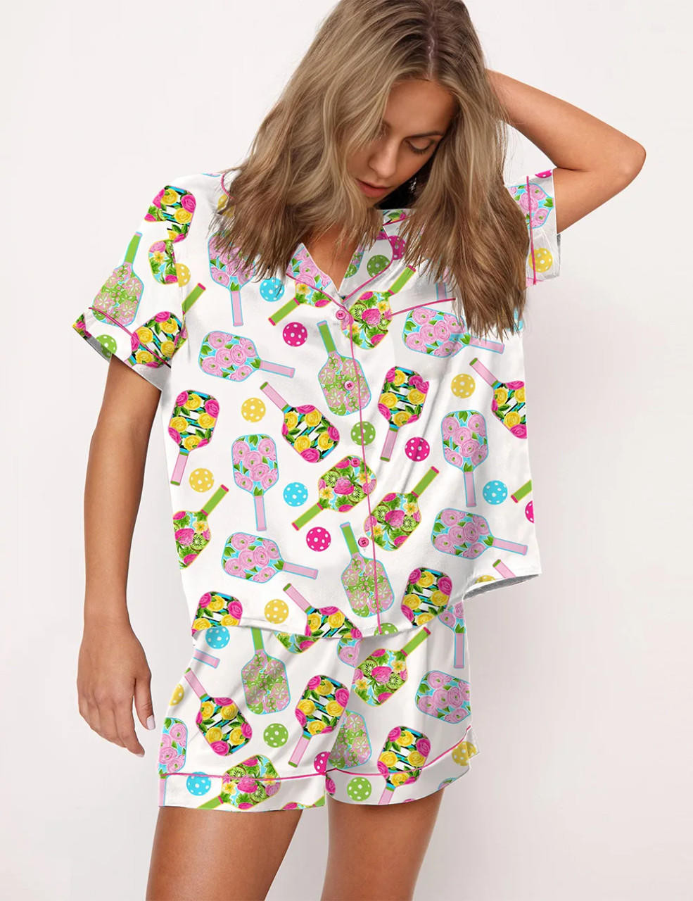 Colorful Pickleball Pajama Set
