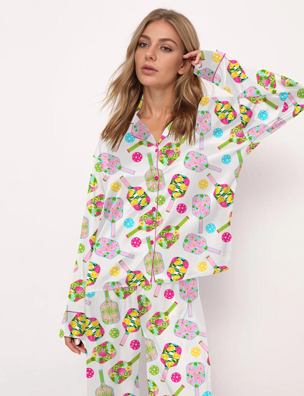 Colorful Pickleball Pajama Set