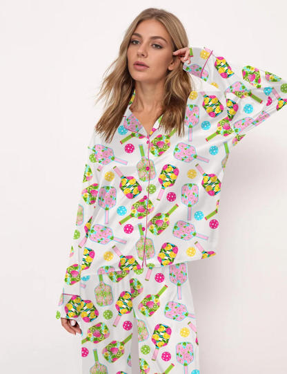 Colorful Pickleball Pajama Set