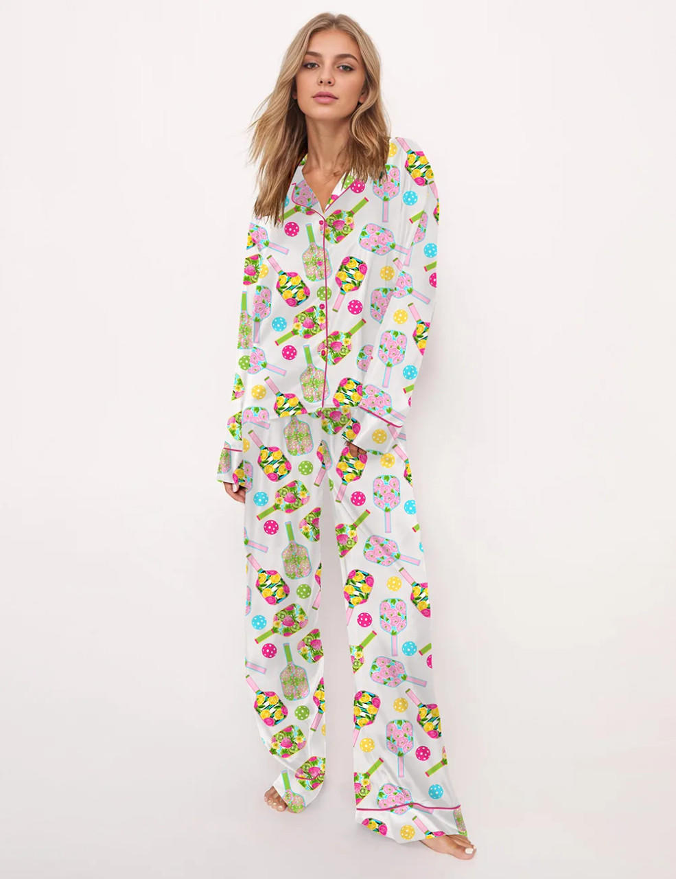 Colorful Pickleball Pajama Set
