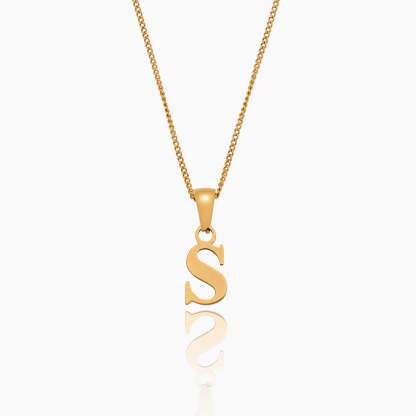 Gold Initial Charm Necklace