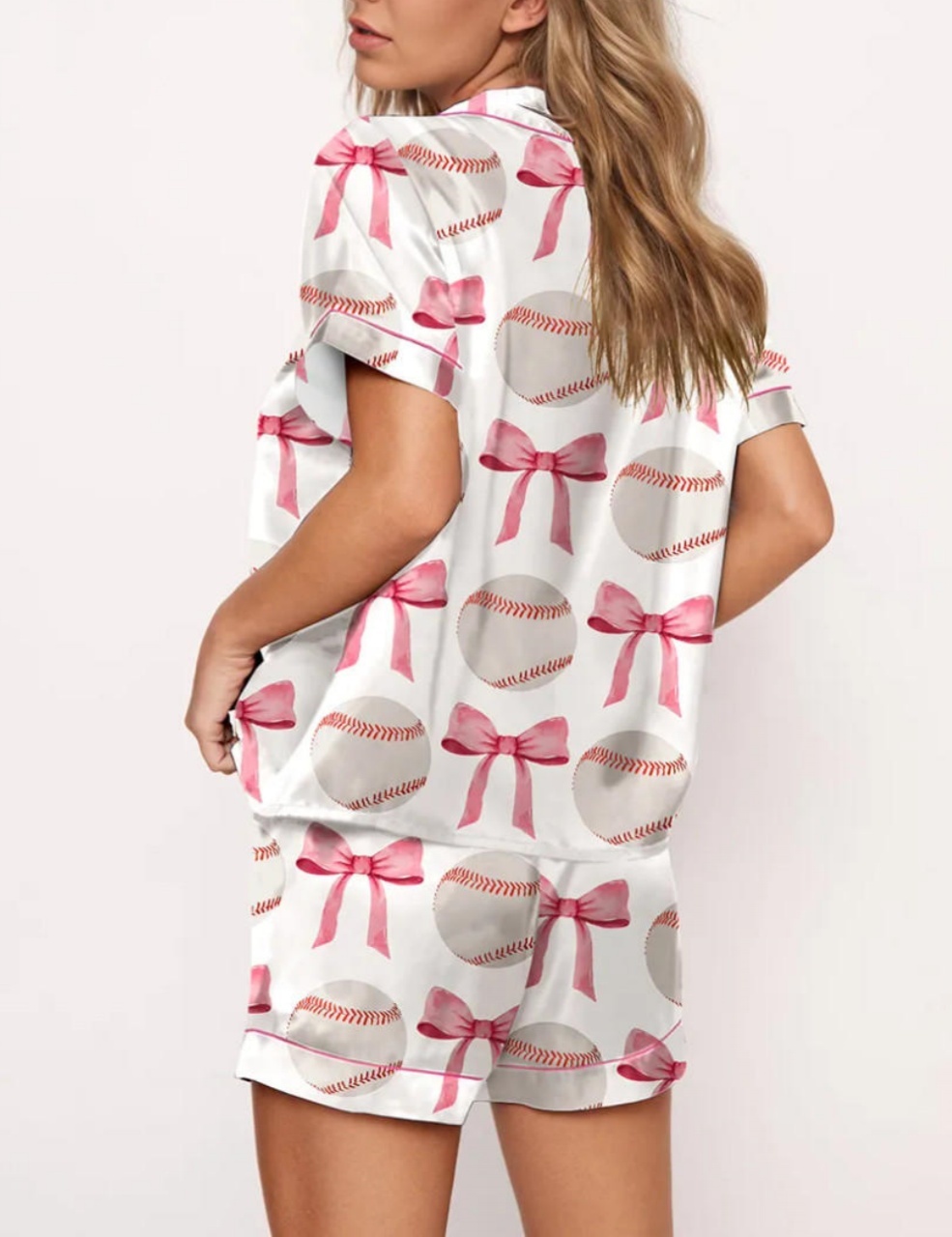 Coquette Baseball Mom Pajama Set
