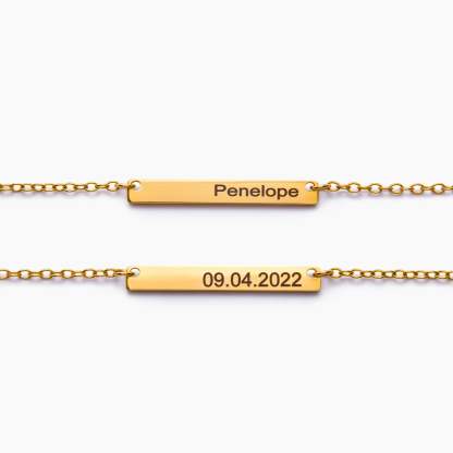 Engravable Bar Necklace