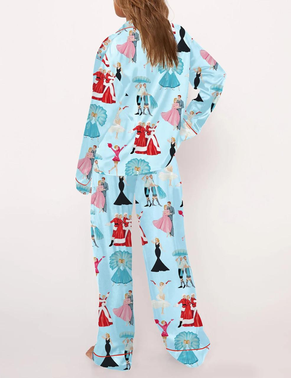 Christmas Satin Pajama Set For Women