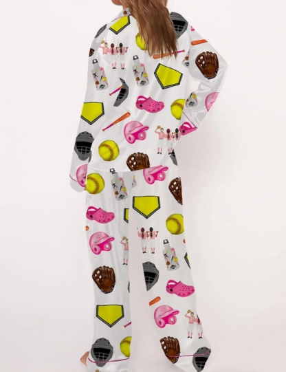 Softball Theme Pajama Set