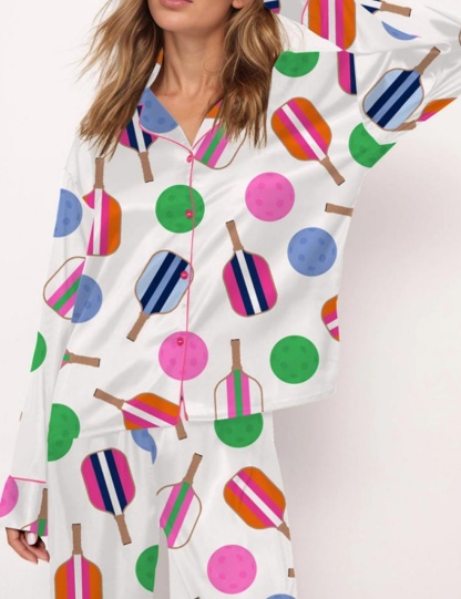 Pickleball Graphic Pajama Set
