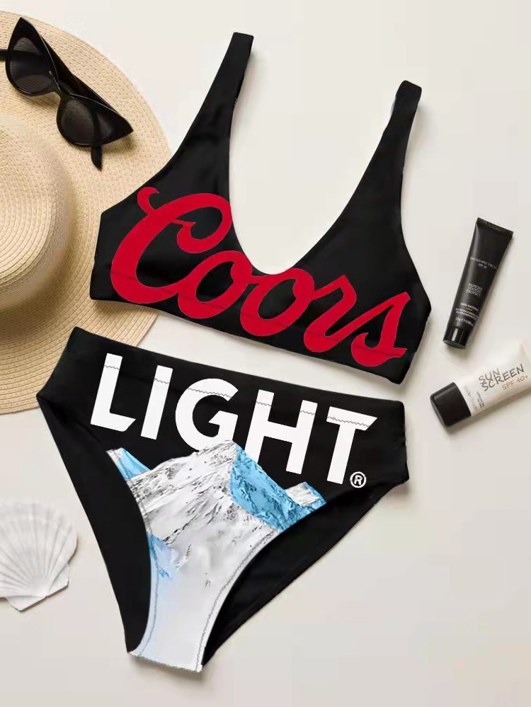 Coors Light Sexy Bikini Set Swimsuit Beach