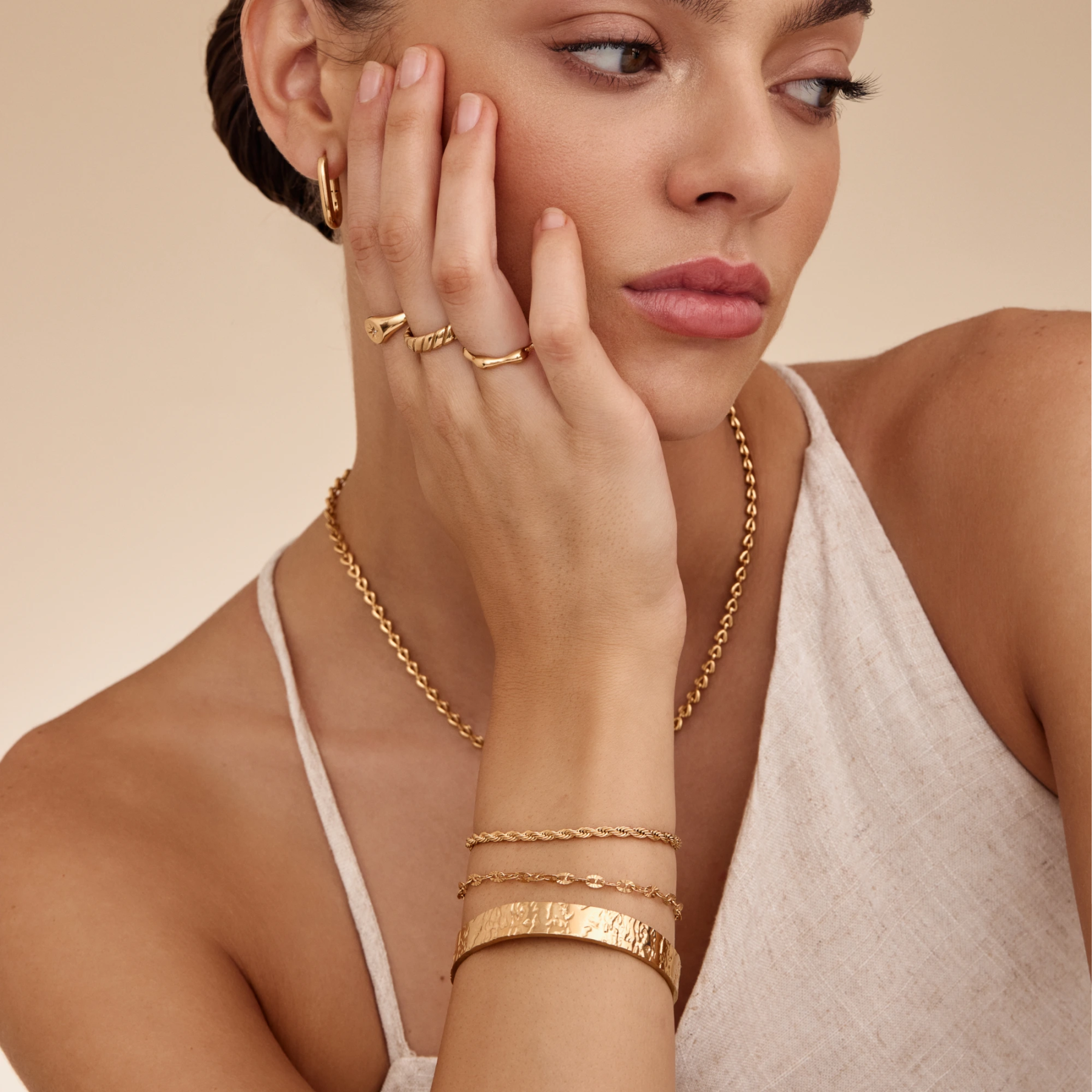 Chunky Textured Cuff Bracelet