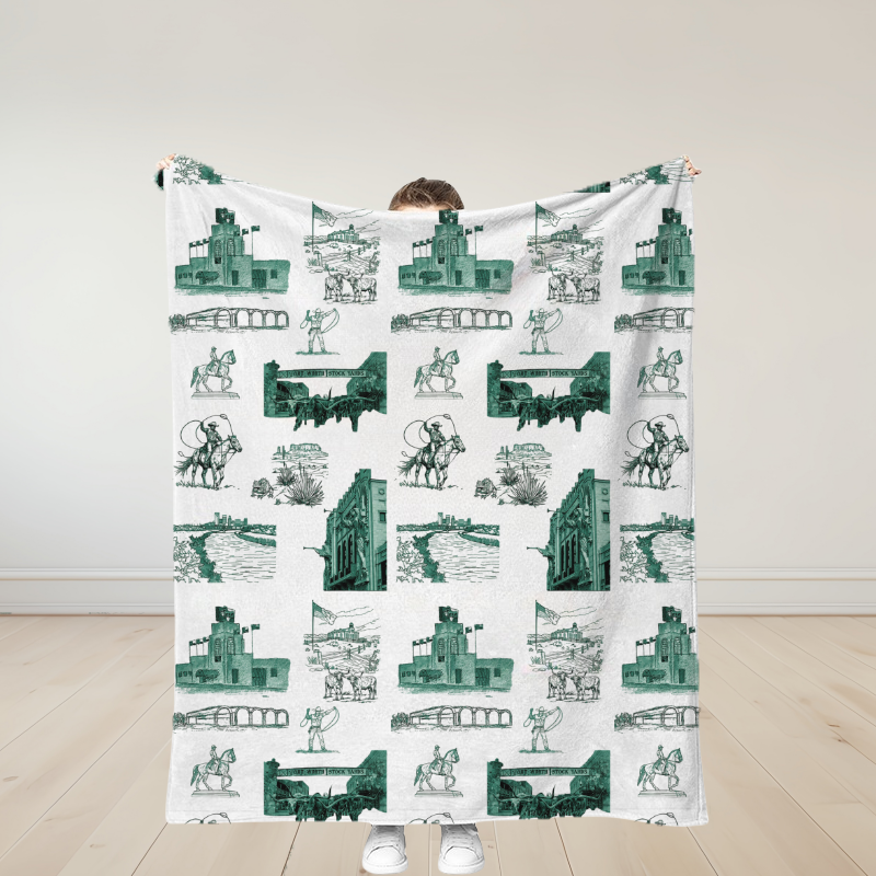 Personalized Fort Worth Traditional Soft Throw Blanket Birthday Gift
