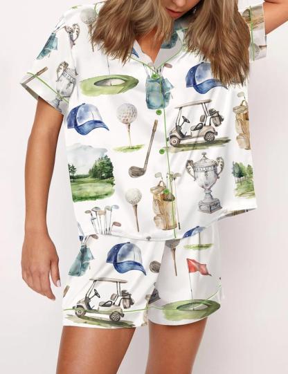 Golf Sport Satin Pajama Set