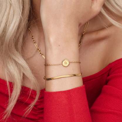 Initial Stamp Bracelet