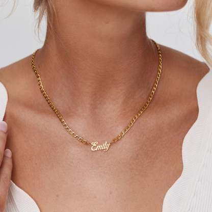 Bold Curb Name Necklace