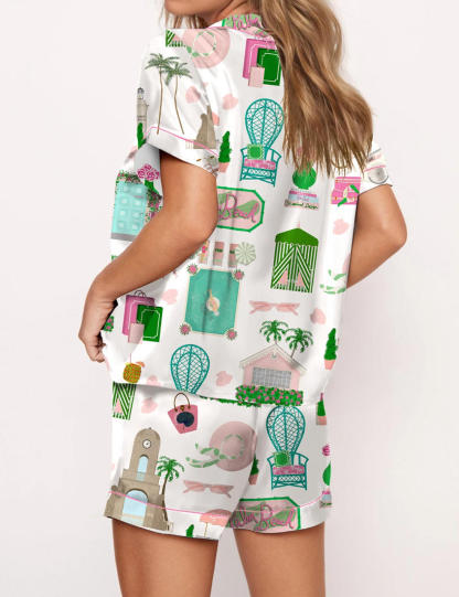 Palm Beach Vacation Art Pajama Set