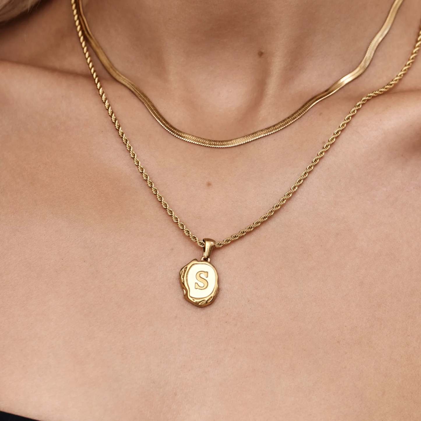 Pearl Initial Pendant Necklace