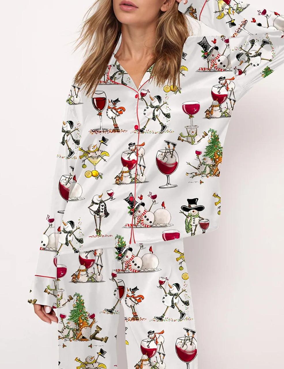 Winey Snowman Pajama Set