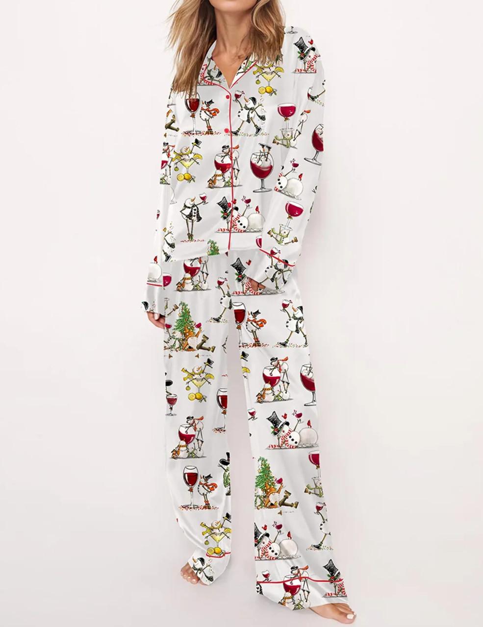 Winey Snowman Pajama Set