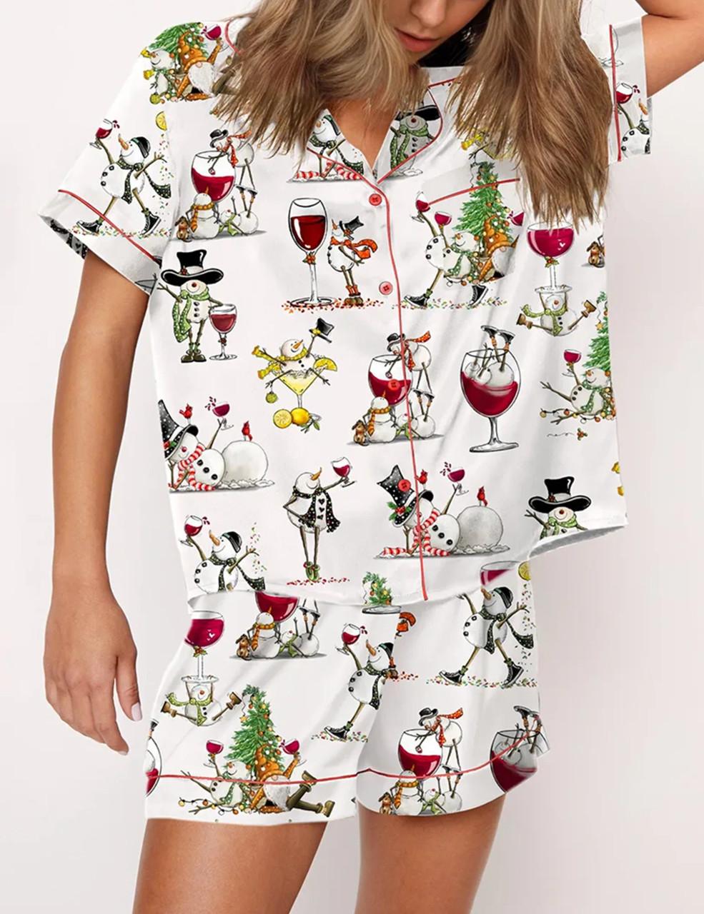 Winey Snowman Pajama Set