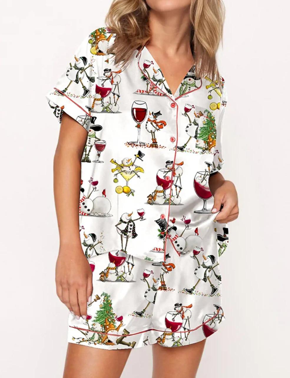Winey Snowman Pajama Set