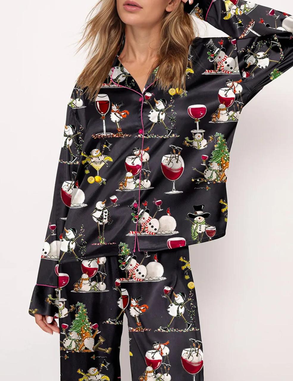 Winey Snowman Pajama Set