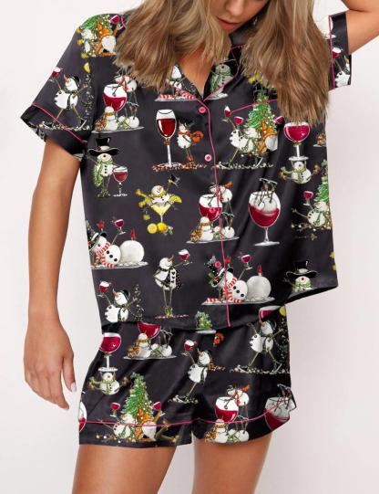 Winey Snowman Pajama Set
