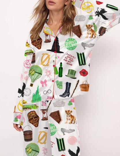 Wicked Movie Satin Pajama Set For Women