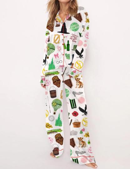 Wicked Movie Satin Pajama Set For Women