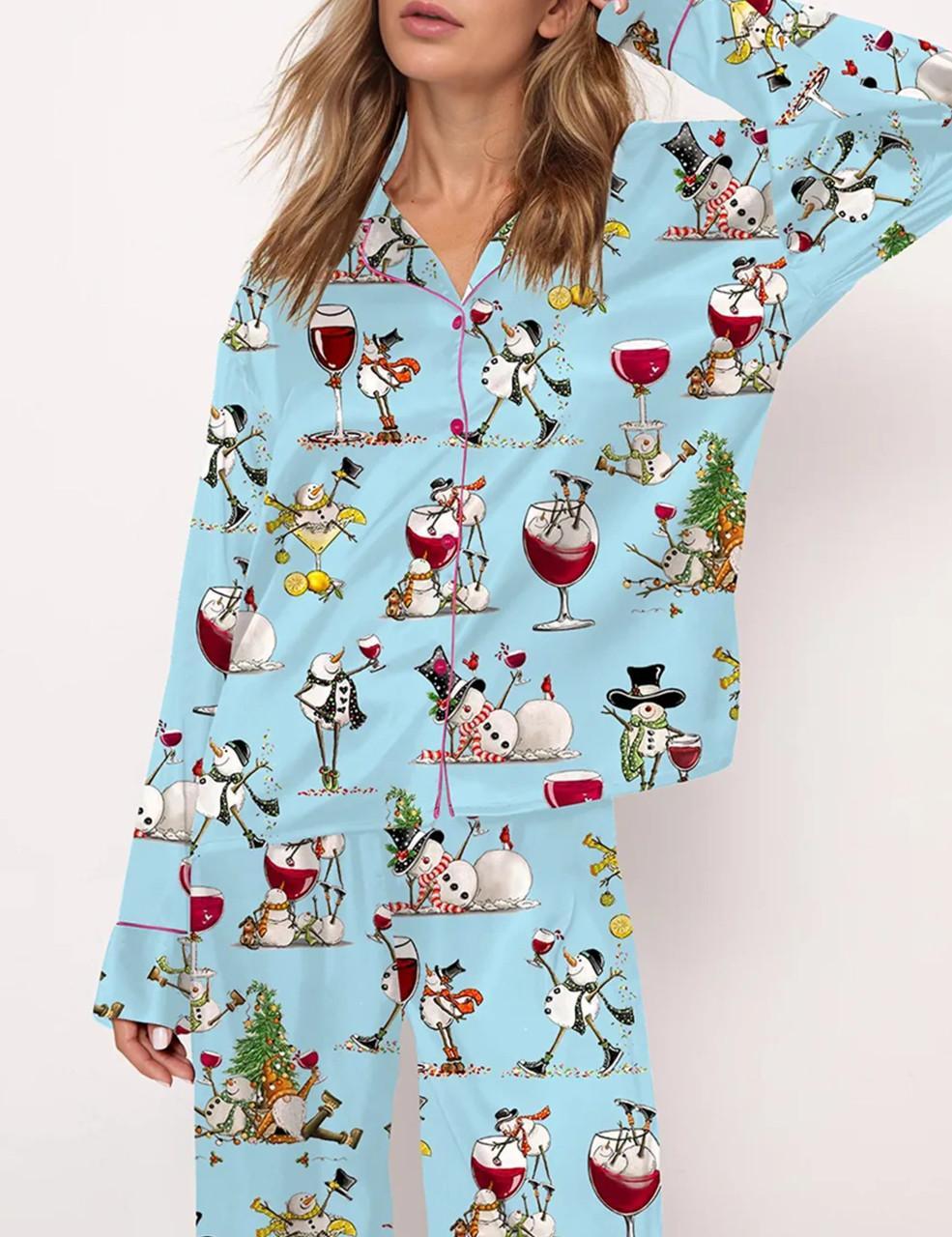 Winey Snowman Pajama Set