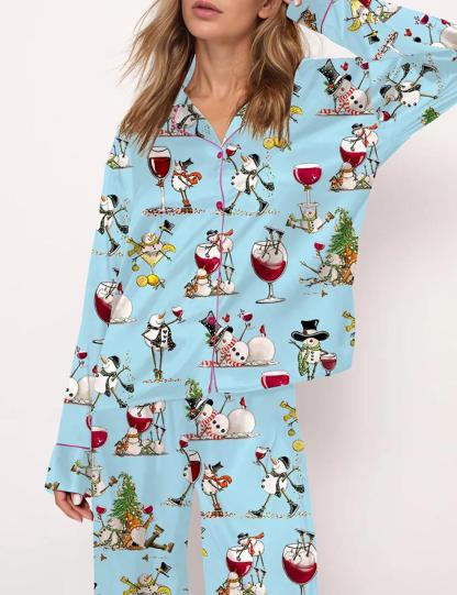 Winey Snowman Pajama Set