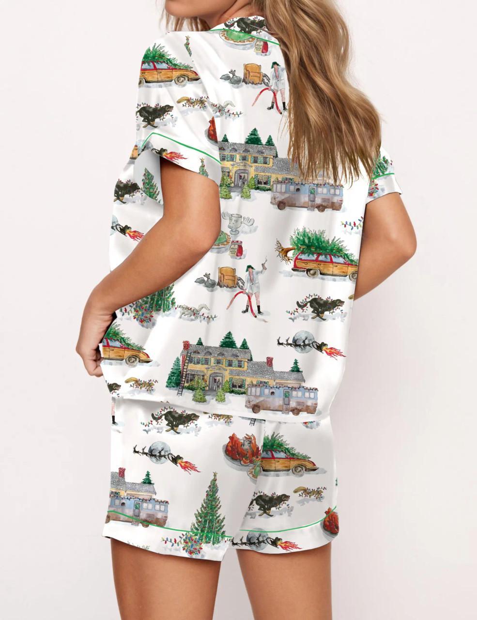 Lampoon's Christmas Satin Pajama Set For Women