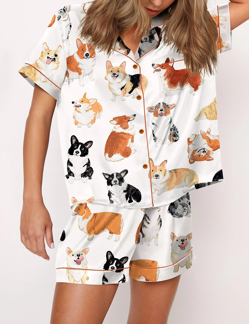 Corgi Print Pajama Set
