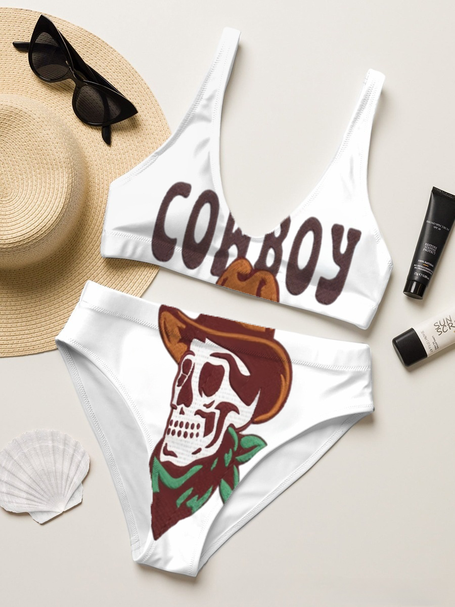 Cowboy Sexy Two-Piece Bikini Set Swimsuit 