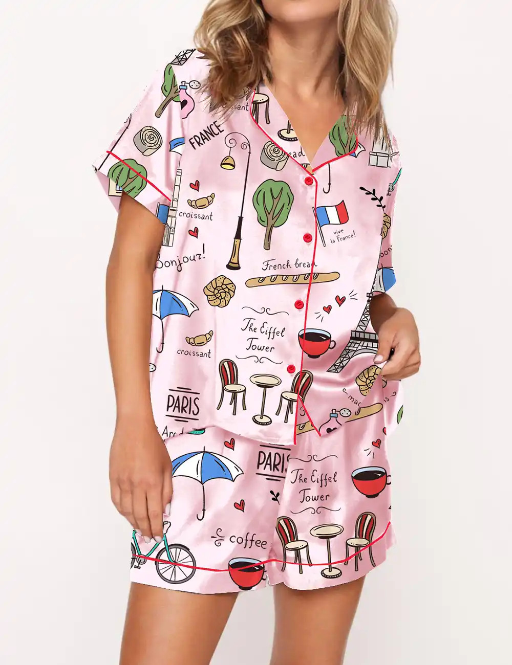 Paris Travel Olympic City Pajama Set