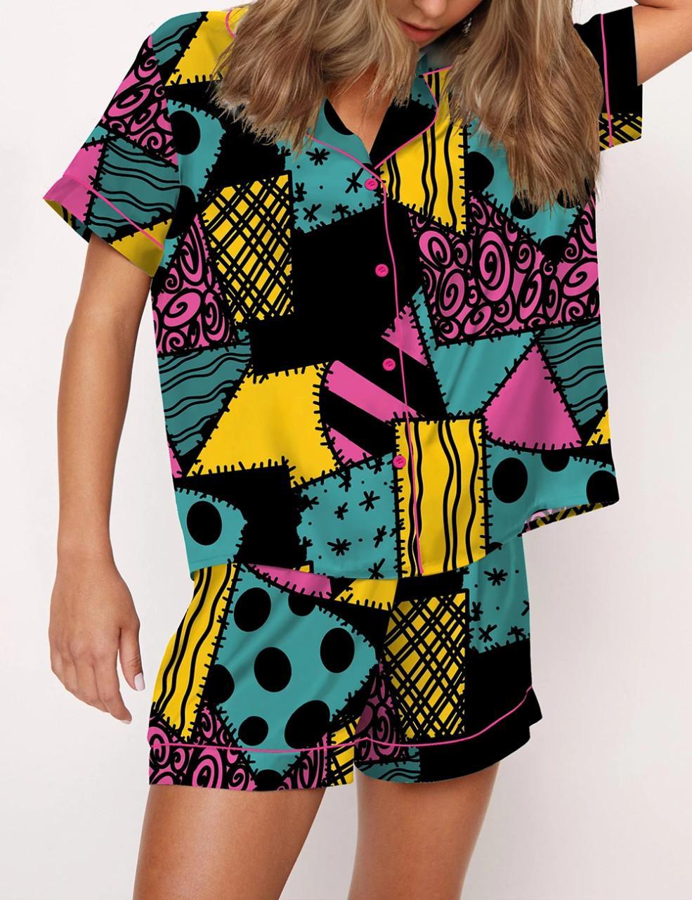 Sally Stitches Nightmare Before Christmas Satin Pajama Set