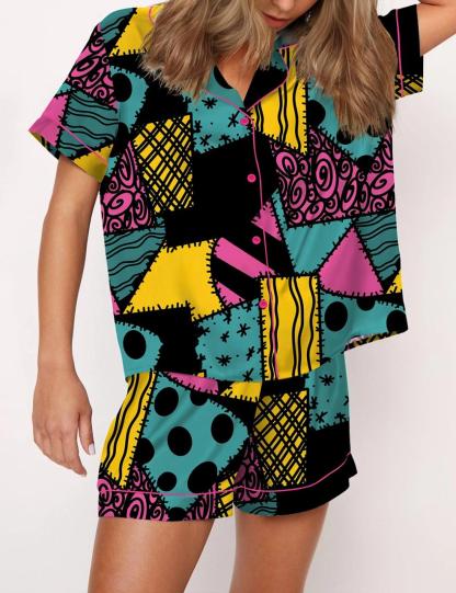 Sally Stitches Nightmare Before Christmas Satin Pajama Set