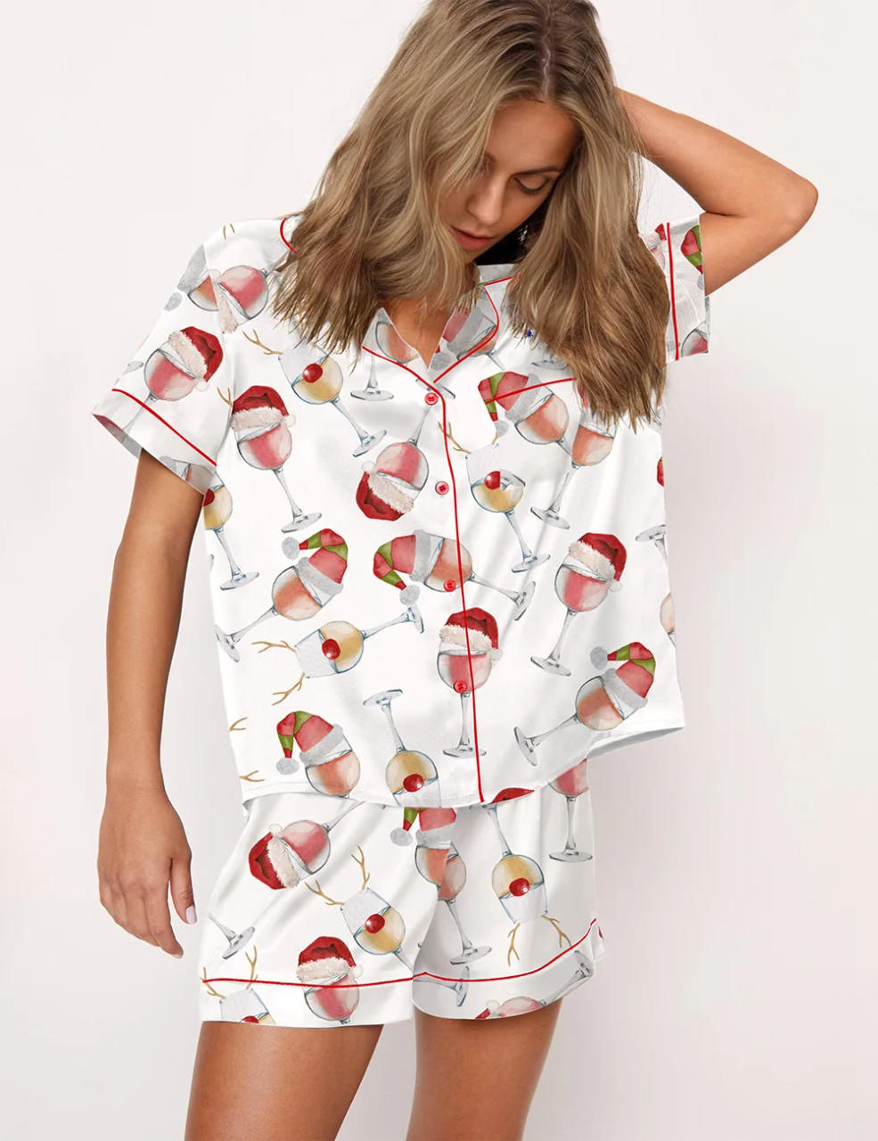 Wine Holiday Pajama Set