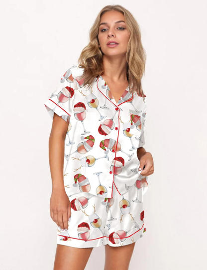 Wine Holiday Pajama Set