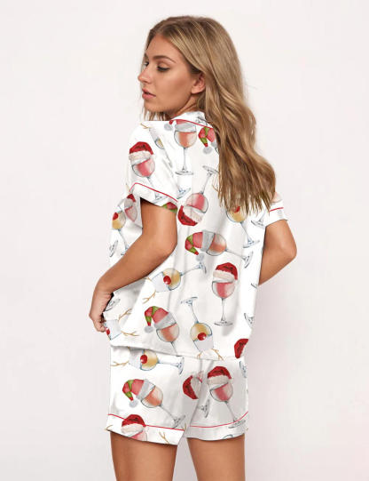 Wine Holiday Pajama Set