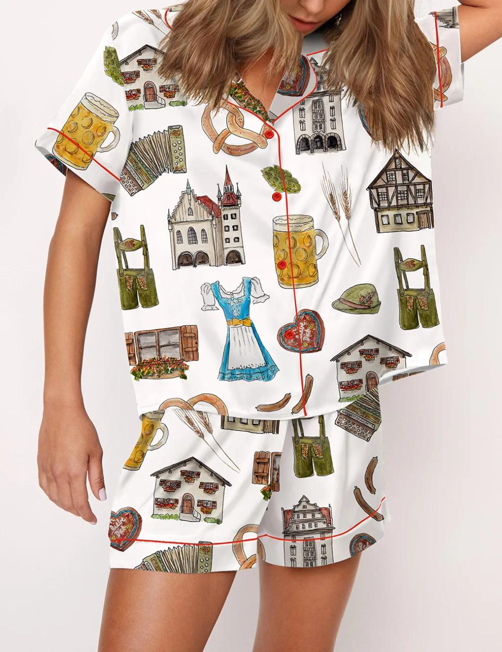 Oktoberfest Satin Pajama Set