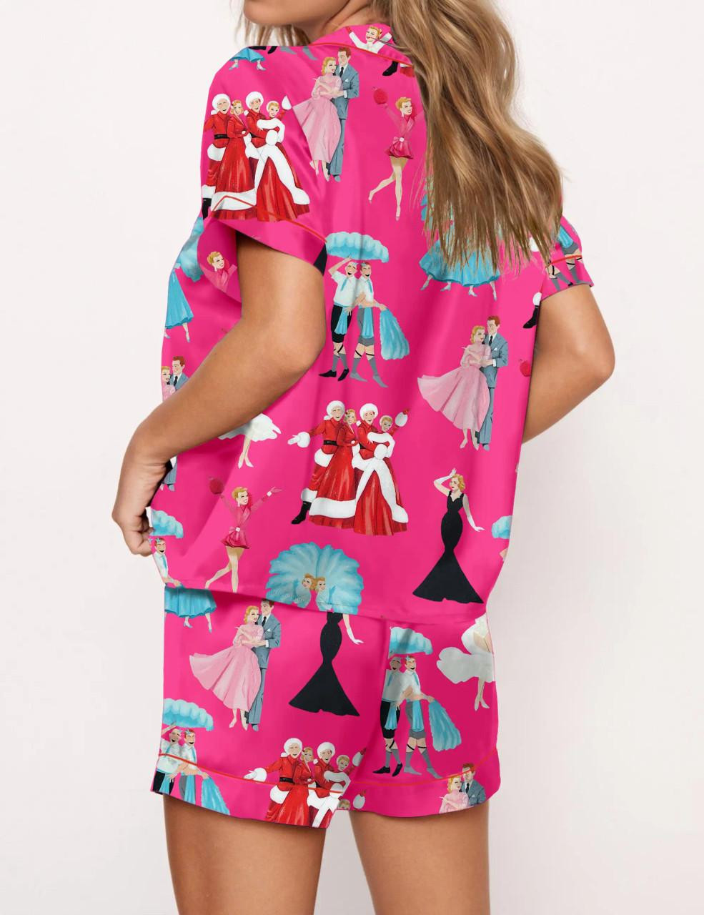 Christmas Satin Pajama Set For Women