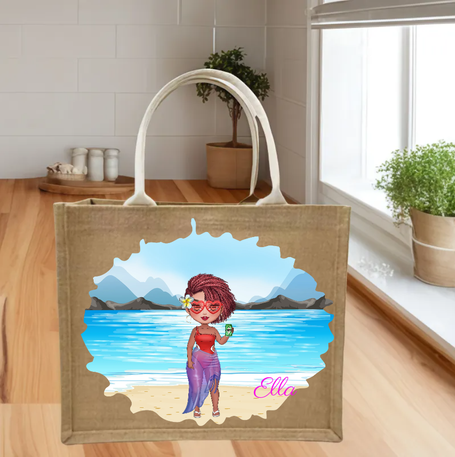 Hemp cloth handbag