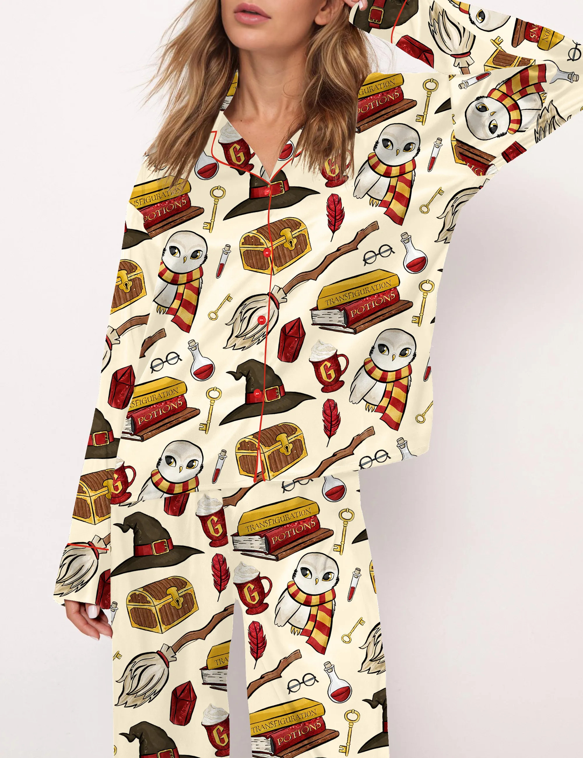 Wizard School G Silky Satin Pajama Set For Women