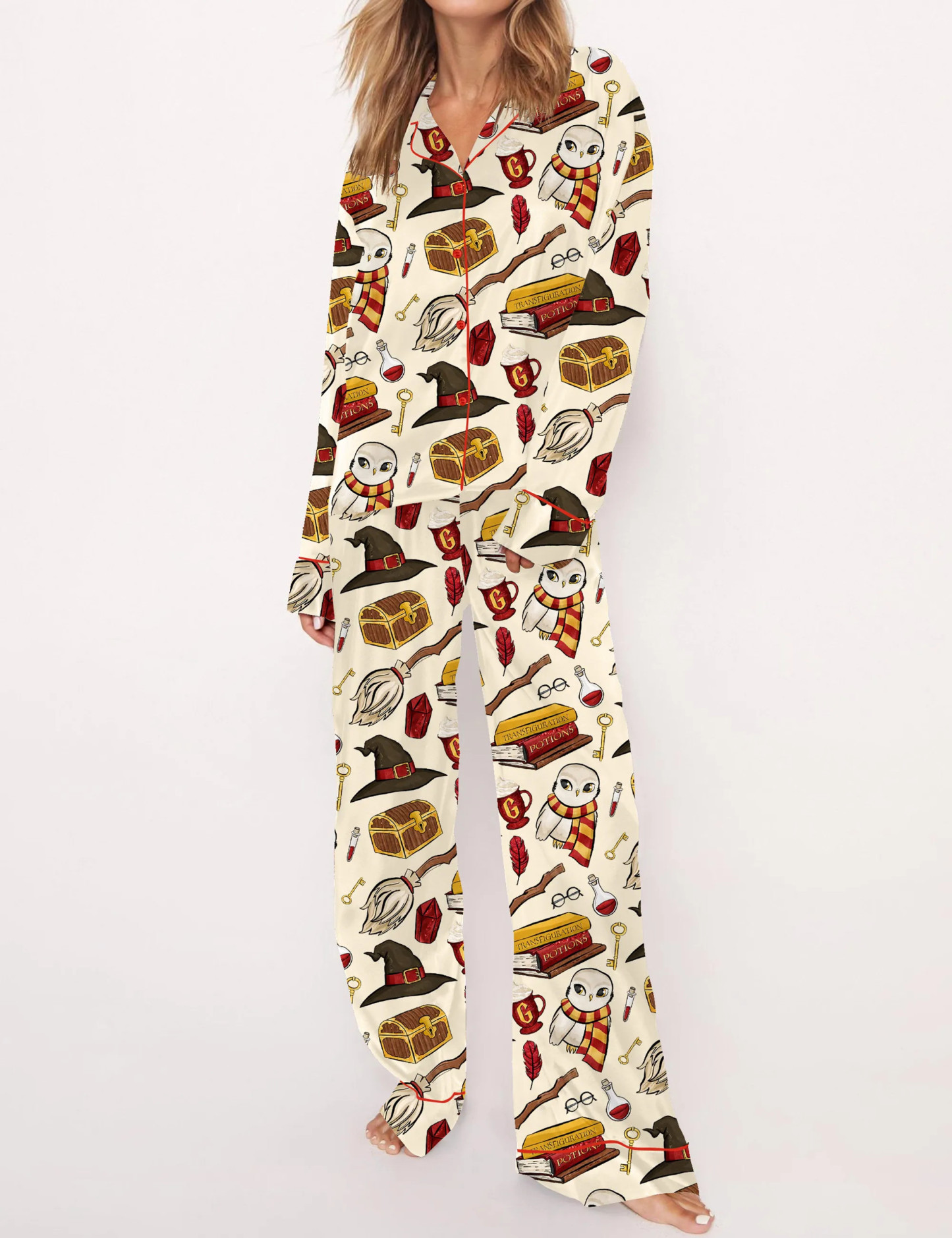 Wizard School G Silky Satin Pajama Set For Women