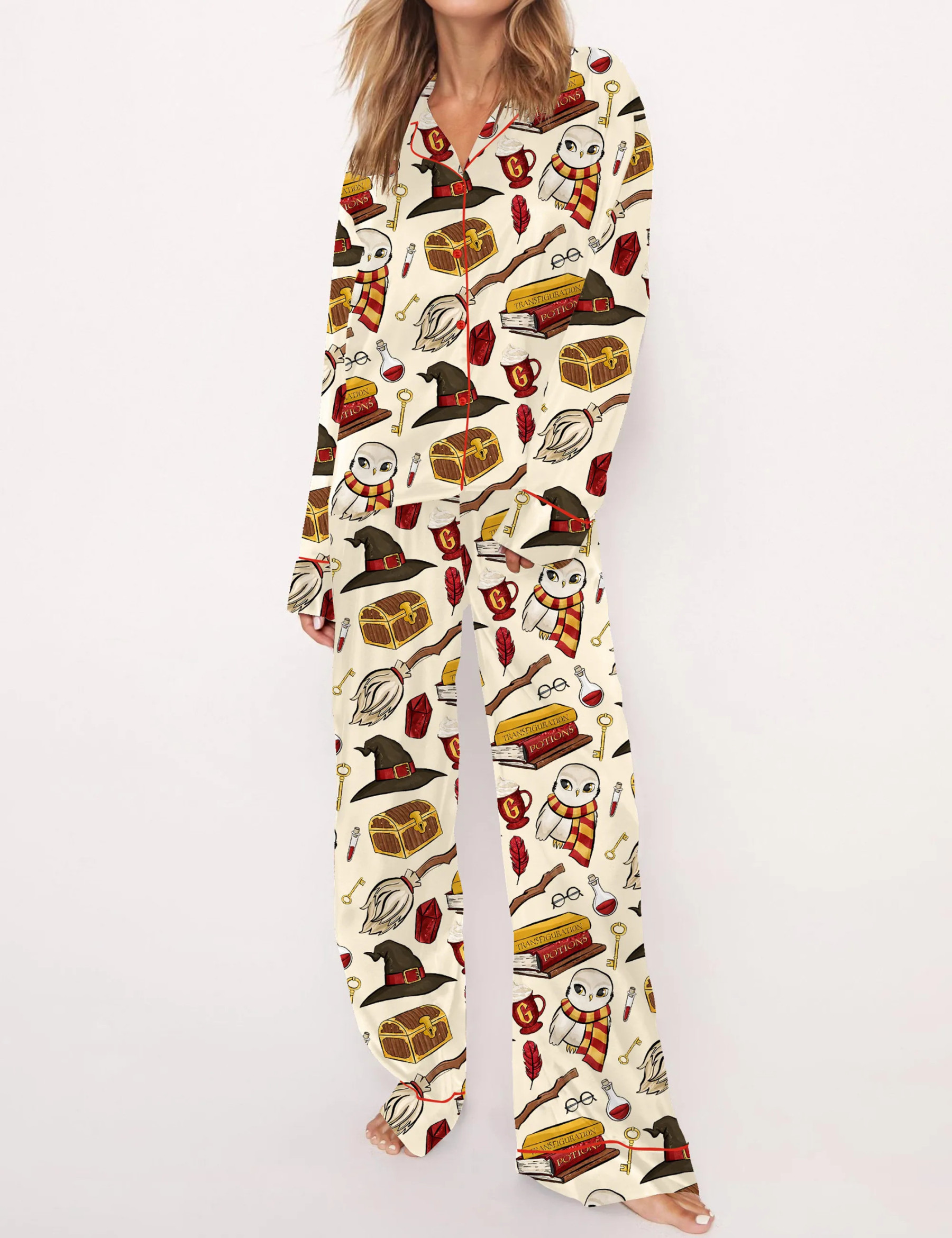 Wizard School G Silky Satin Pajama Set For Women