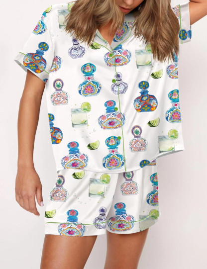 Tequila Satin Pajama Set For Women