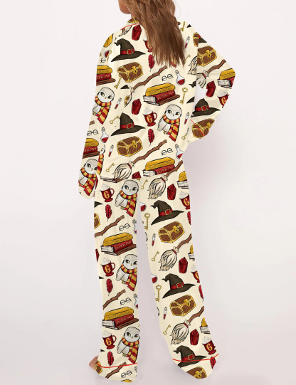 Wizard School G Silky Satin Pajama Set For Women