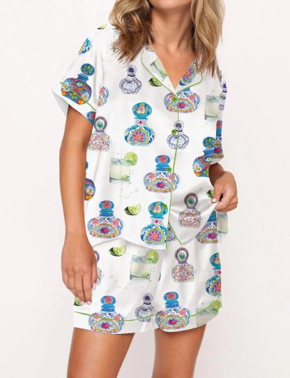 Tequila Satin Pajama Set For Women