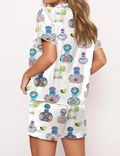 Tequila Satin Pajama Set For Women