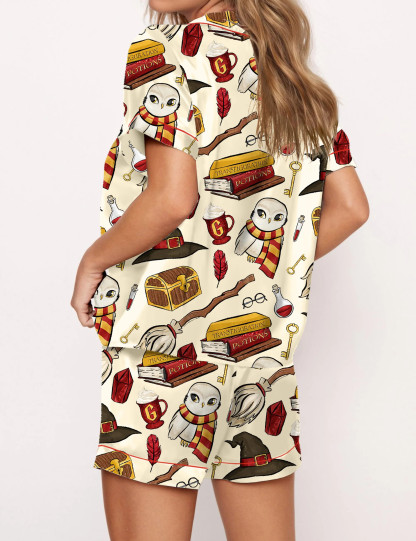 Wizard School G Silky Satin Pajama Set For Women