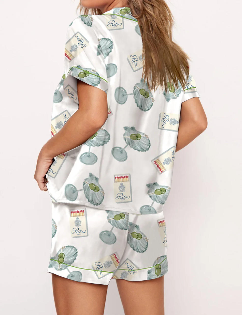 Seashell Martini And Matchbox Pajama Set