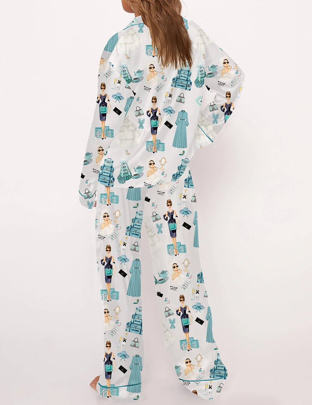 Breakfast At Tiffany's Print Pajama Set